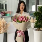 Букет из 51 розового тюльпана "Pink"