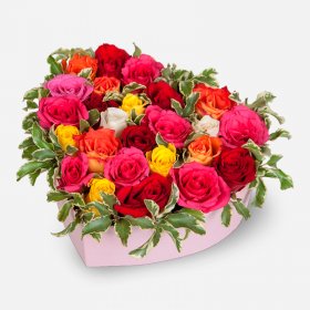 Коробка с розами "Любимая"