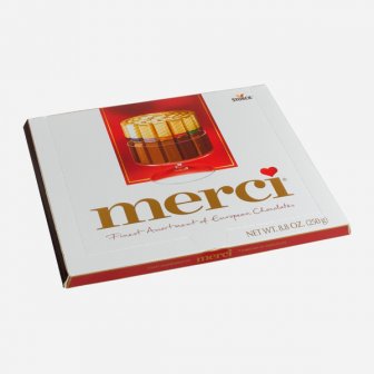 Коробка конфет "MERCI" 250 г. – купить в Алматы | Букеты цветов с ...