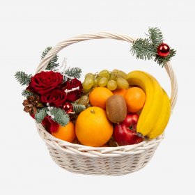 Корзина с фруктами " Новогодняя сказка"