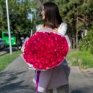 Букет из 101 малиновой розы 70 см