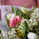 Букет из тюльпанов и мимозы "Primavera"