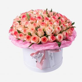 Букет из 101 розы в коробке "Розанна"