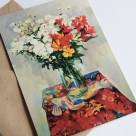 Поздравительная открытка "Цветы в вазе"