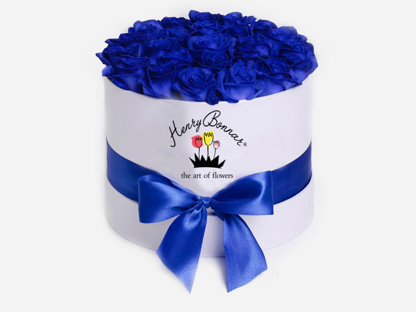 Коробка с розами "Blue Ivy" Коробка с розами "Blue Ivy"