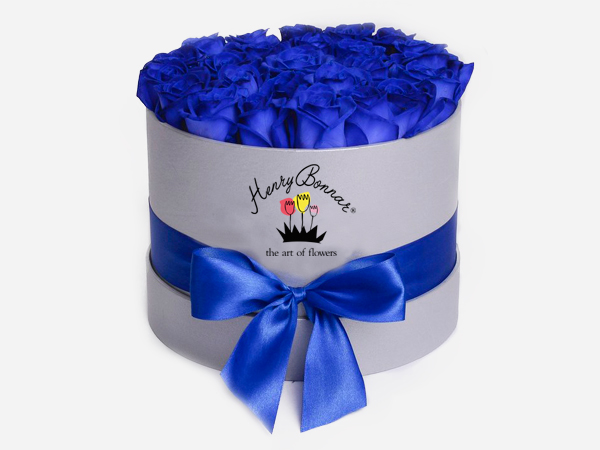 Коробка с розами "Blue Ivy" Коробка с розами "Blue Ivy"
