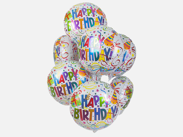 Букет из 9 шаров "Happy birthday" Букет из 9 шаров "Happy birthday"
