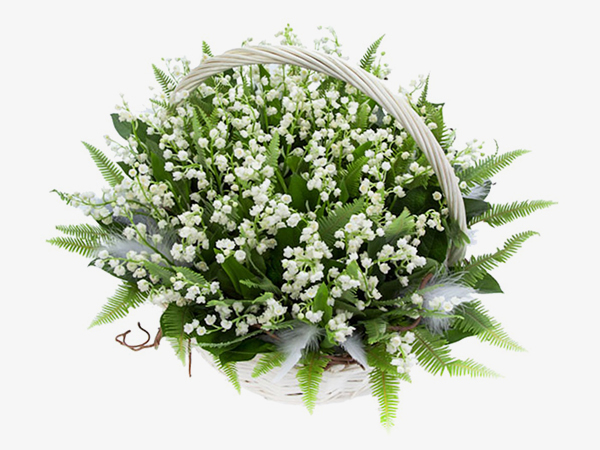 Корзина с ландышами "Инжу" Корзина с ландышами "Инжу"